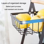 Cesto de Frutas Portátil de 3 Camadas para Mão, Removível, para Sala de Estar e Cozinha, Armazenamento de Pão e Snacks, Preto, Branco, Cinzento