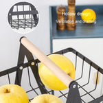 Cesto de Frutas Portátil de 3 Camadas para Mão, Removível, para Sala de Estar e Cozinha, Armazenamento de Pão e Snacks, Preto, Branco, Cinzento