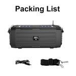 Coluna Bluetooth Solar LED BDL-187 Portátil para Camping ao Ar Livre com Rádio FM