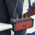 Coluna Bluetooth Solar LED BDL-187 Portátil para Camping ao Ar Livre com Rádio FM