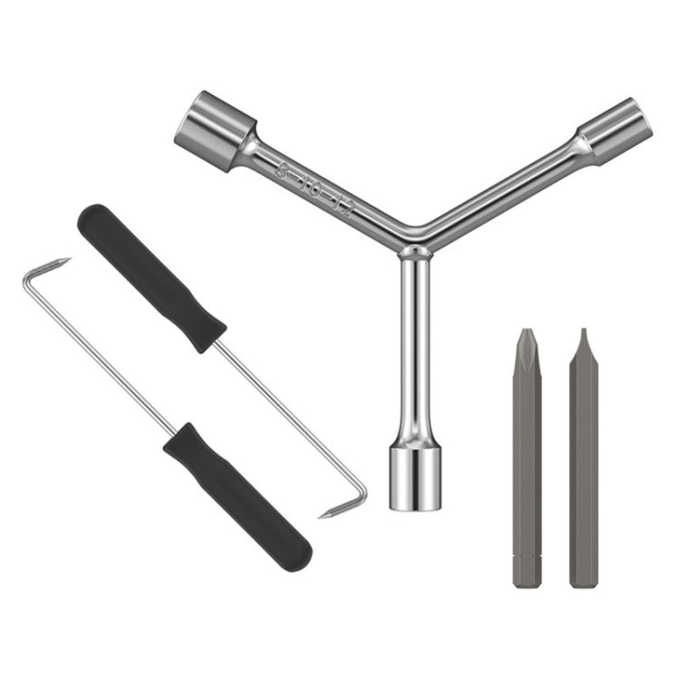 Conjunto de Ferramentas Multifuncionais para Desmontagem, Limpeza e Reparação de Máquina de Lavar Caldeira, Chave Tridente, 5pcs/conjunto