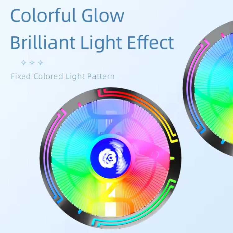 Ventoinha de Arrefecimento para CPU de Secretária com Luz LED Colorida 4 Pinos, Ice Blade W120