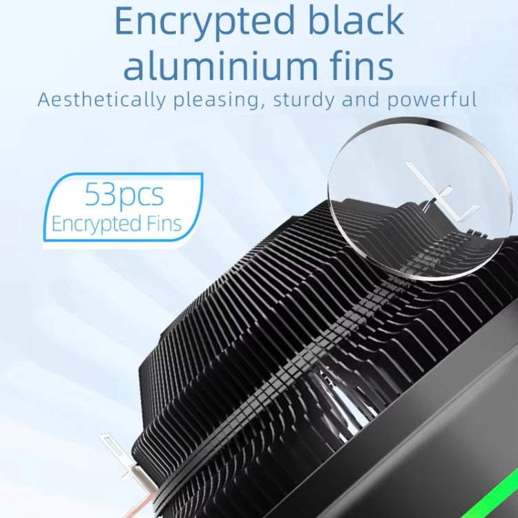 Ventoinha de Arrefecimento para CPU de Secretária com Luz LED Colorida 4 Pinos, Ice Blade W120