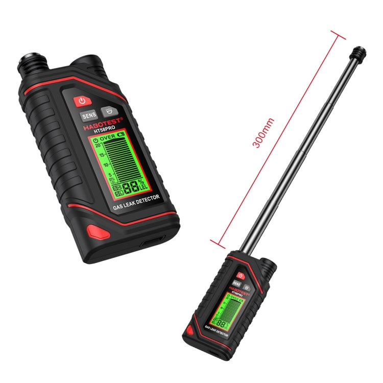 Detector de gás portátil recarregável HABOTEST, HT629