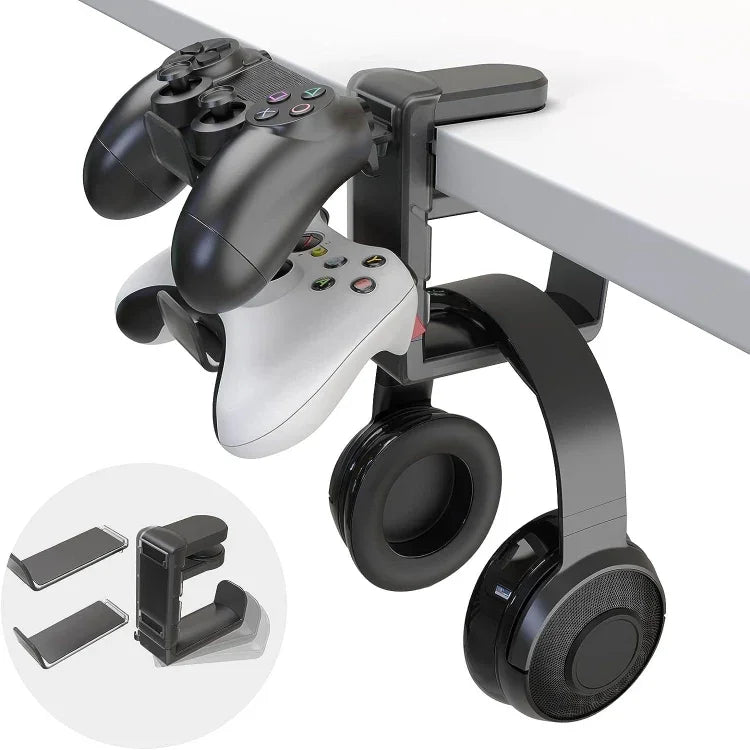 Suporte para Auriculares com Rotação de 360 Graus com Organizador para Comando de Jogo, TR-68