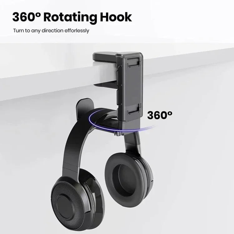 Suporte para Auriculares com Rotação de 360 Graus com Organizador para Comando de Jogo, TR-68