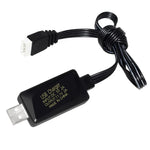 Carregador USB para Bateria de Lítio 11.1V 2A 3S com Luz, Ficha de 4 Pinos