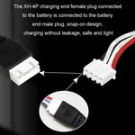 Carregador USB para Bateria de Lítio 11.1V 2A 3S com Luz, Ficha de 4 Pinos