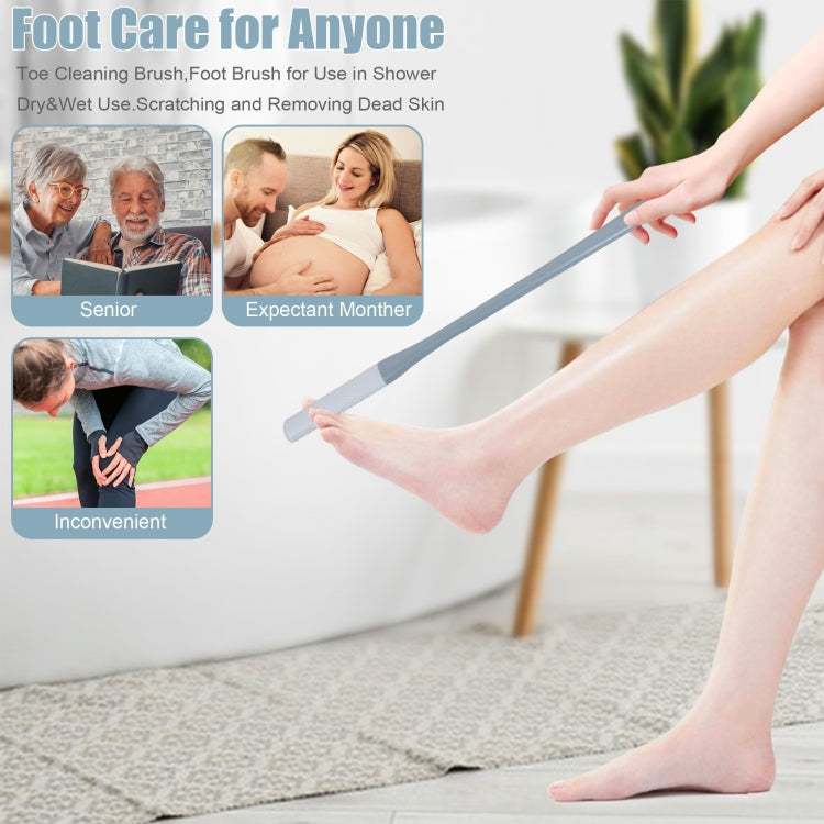 Foot Washing Brush Dry and Wet Toe Cleaning and Anti-Itch Brush, Short Bristle, Long Bristle