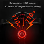 Luz Traseira Inteligente para Bicicleta com Alarme Anti-roubo e Luz de Aviso de Travagem, WL03C Controlo Remoto, Conjunto WL03C + Controlo Remoto de Silicone, WL09C Controlo Remoto