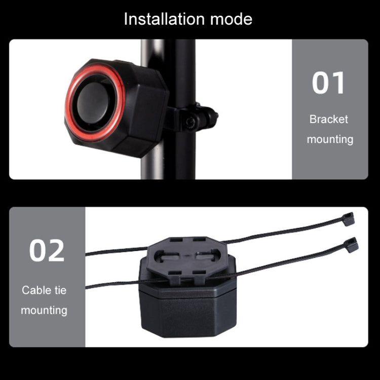 Luz Traseira Inteligente para Bicicleta com Alarme Anti-roubo e Luz de Aviso de Travagem, WL03C Controlo Remoto, Conjunto WL03C + Controlo Remoto de Silicone, WL09C Controlo Remoto