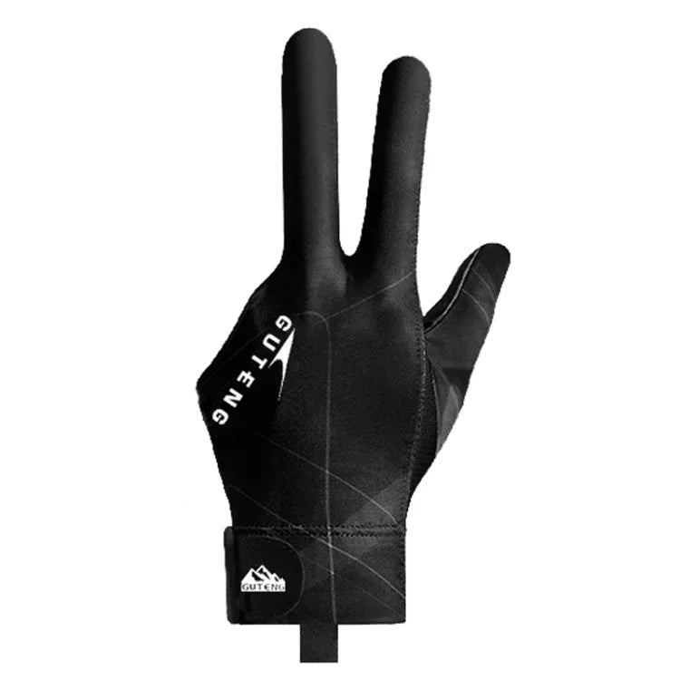 GUTENG Three Finger Thin Breathable Wear-Resistant Non-Slip Snooker Billiard Gloves, Left Hand Half Finger (Printed Black), Left Hand Half Finger (Printed Blue), Left Hand Full Finger (Gray), Left Hand Full Finger (Printed Black)                       ...