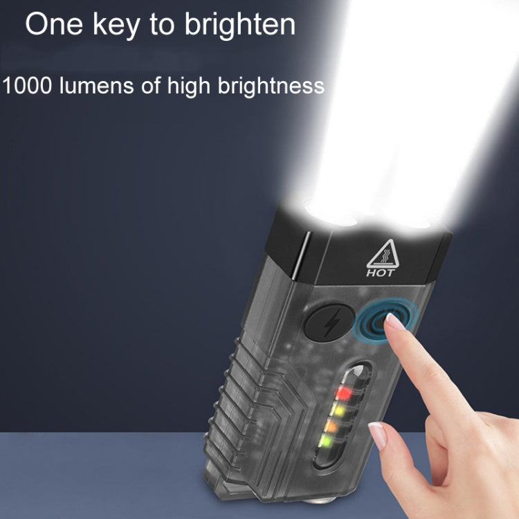 V10 Portable Keychain Light USB Rechargeable Bright Mini Flashlight