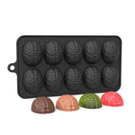 Molde de Silicone para Chocolate de Halloween com 10 Cavidades em Forma de Cérebro, Molde para Bolo de Cérebro Caseiro, Moldes Macios para Doces DIY, 10 Cavidades Cérebro