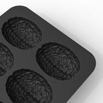 Molde de Silicone para Chocolate de Halloween com 10 Cavidades em Forma de Cérebro, Molde para Bolo de Cérebro Caseiro, Moldes Macios para Doces DIY, 10 Cavidades Cérebro