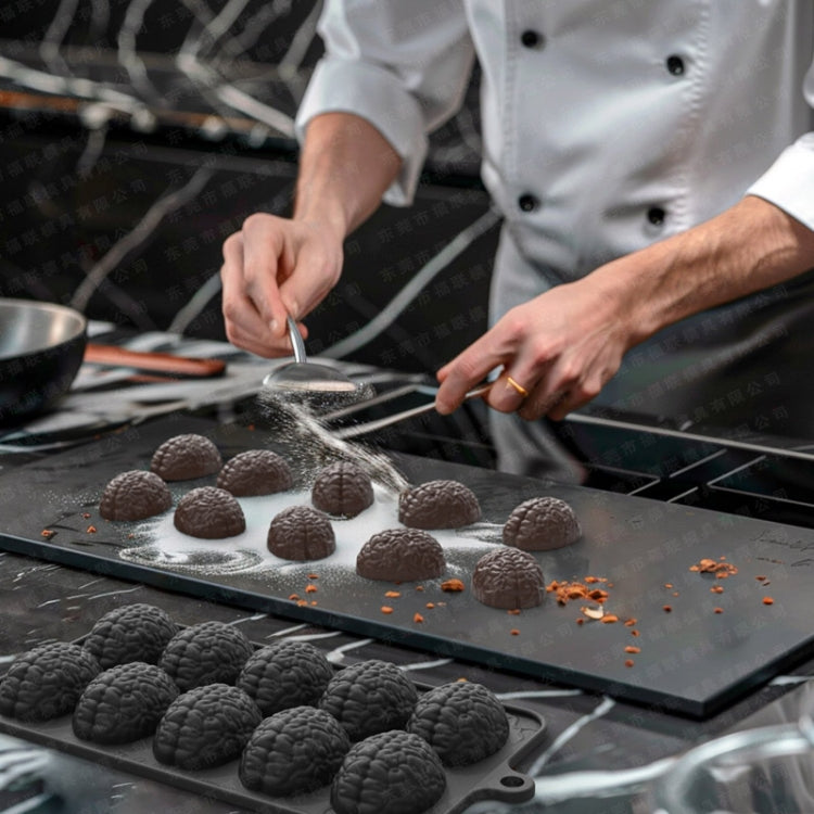 Molde de Silicone para Chocolate de Halloween com 10 Cavidades em Forma de Cérebro, Molde para Bolo de Cérebro Caseiro, Moldes Macios para Doces DIY, 10 Cavidades Cérebro