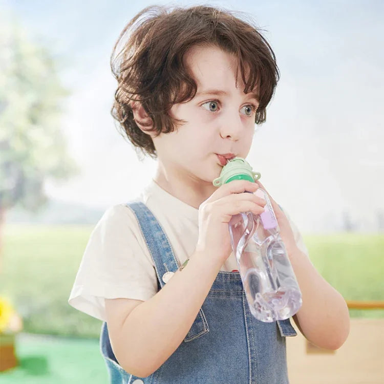 Tampa Portátil com Palhinha para Água Mineral Infantil para Crianças