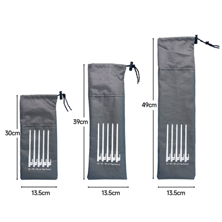 Saco de Armazenamento para Estacas de Solo Acessórios para Camping ao Ar Livre Saco de Armazenamento Portátil de Mão, S 20cm, M 30cm, L 40cm