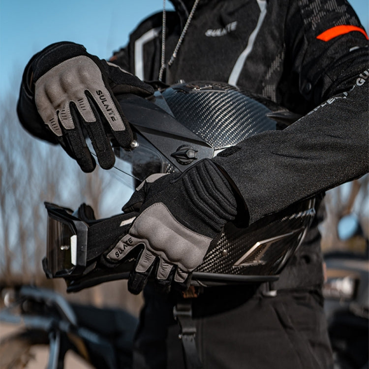Luvas de Motociclismo SULAITE Respirável com Ecrã Tátil Condutor de Dedo Inteiro, M, L, XL, XXL