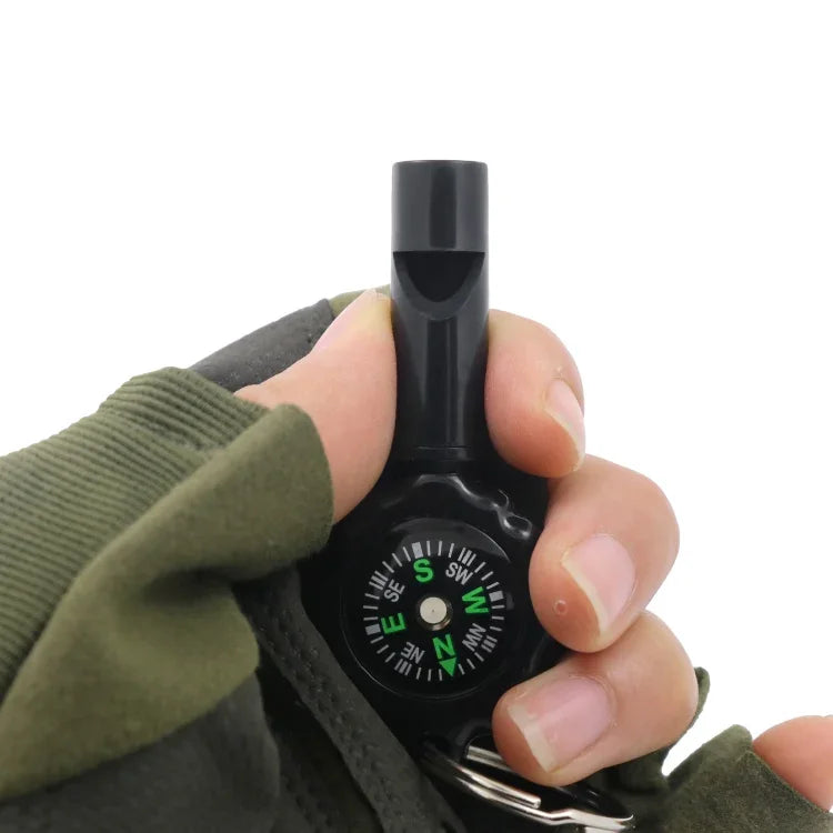 Apito e Bússola 2 em 1 para Sobrevivência ao Ar Livre, Apito de Plástico com Bússola e Fivela para Montanhismo, WH-2