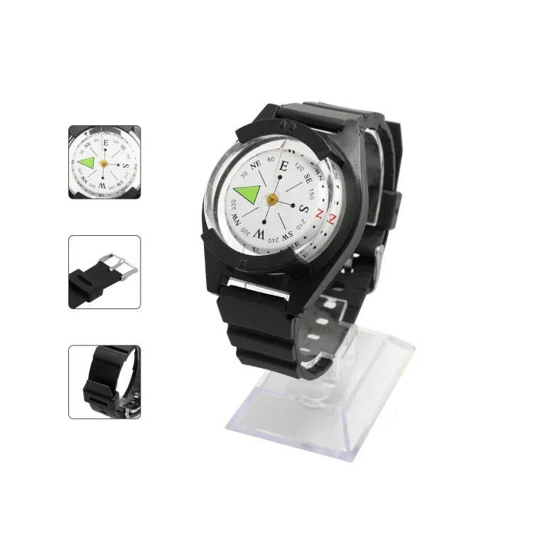 Pulseira de Silicone Impermeável com Bússola Portátil Estilo Relógio para Exterior, P304