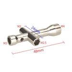 Chave cruzada para impressora 3D, soquete mini M2/M2.5/M3/M4 para parafusos e porcas, 2 peças