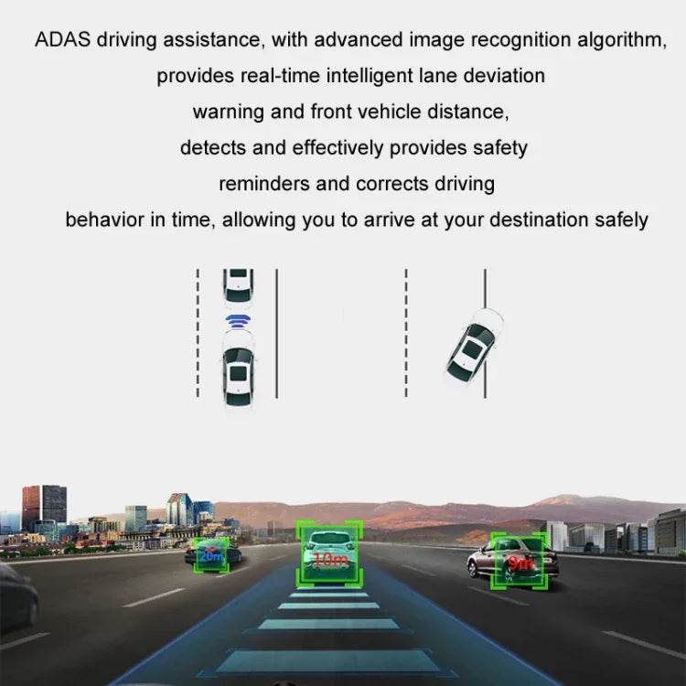 Gravador de Condução Android ADAS HD com Visão Noturna 1080P USB, Lente Única, Dupla Lente, Versão Lente Única WIFI