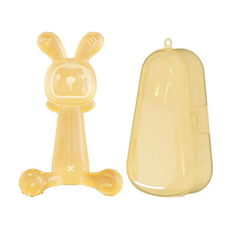 Mordedor para Bebé Coelho em Silicone de Grau Alimentar Sem BPA Vara de Dentição para Bebés Anti-mordedura, Cor Nano, Rosa, Transparente, Com Caixa Cor Nano, Com Caixa Rosa, Com Caixa Transparente