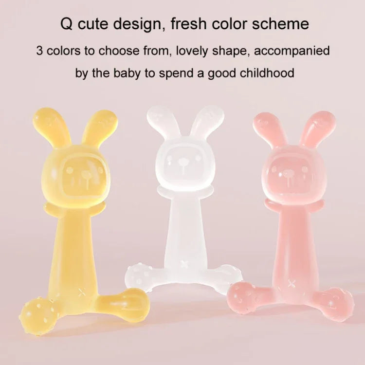 Mordedor para Bebé Coelho em Silicone de Grau Alimentar Sem BPA Vara de Dentição para Bebés Anti-mordedura, Cor Nano, Rosa, Transparente, Com Caixa Cor Nano, Com Caixa Rosa, Com Caixa Transparente