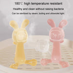 Mordedor para Bebé Coelho em Silicone de Grau Alimentar Sem BPA Vara de Dentição para Bebés Anti-mordedura, Cor Nano, Rosa, Transparente, Com Caixa Cor Nano, Com Caixa Rosa, Com Caixa Transparente