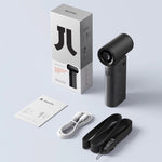 Ventoinha portátil pequena recarregável USB JisuLife Life9 de alta velocidade para secretária, 3600mAh, 5000mAh