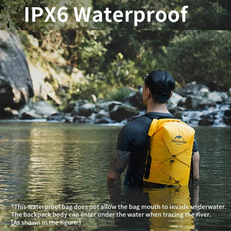 Saco Impermeável Naturehike Wet Dry IPX6 para Exterior, Praia, Mergulho, Natação e Rafting, 20L Caqui, 20L Amarelo, 30L Caqui, 30L Amarelo, 40L Caqui, 40L Amarelo