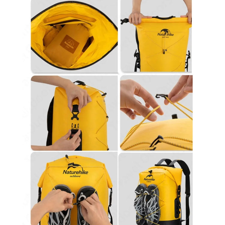 Saco Impermeável Naturehike Wet Dry IPX6 para Exterior, Praia, Mergulho, Natação e Rafting, 20L Caqui, 20L Amarelo, 30L Caqui, 30L Amarelo, 40L Caqui, 40L Amarelo