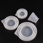 Folding DIY Epoxy Measuring Cup Silicone Mold Candle Plaster Glue Mixing Cup, 5pcs 50ml, 5pcs 100ml, 2pcs 250ml, 2pcs 500ml