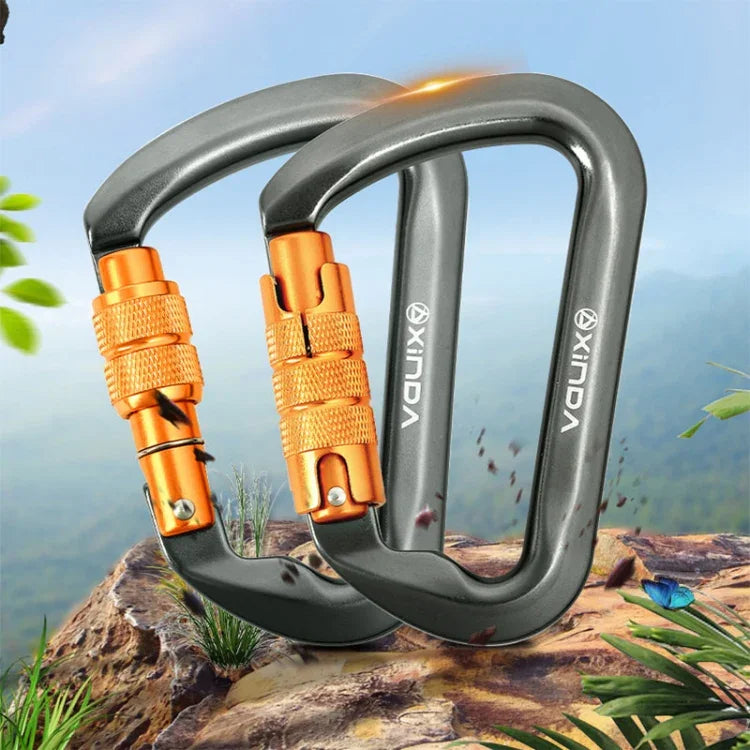 XINDA XD-8128 Mosquetão de Escalada em Rocha para Suporte de Carga Kits de Sobrevivência, Automático-Cinza, Automático-Preto, Rosqueado-Cinza, Rosqueado-Preto, Rosqueado-Laranja, Rosqueado-Azul, Rosqueado-Verde Escuro