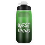 WEST BIKING 620ML Bicycle Water Bottle Portable Outdoor Cycling Water Cup, White Pink Gradient, Black Gray Gradient, Blue Gradient, Dark Green Gradient, Green Pink Gradient, Yellow Green Gradient, Black Green Gradient, Black Red Gradient