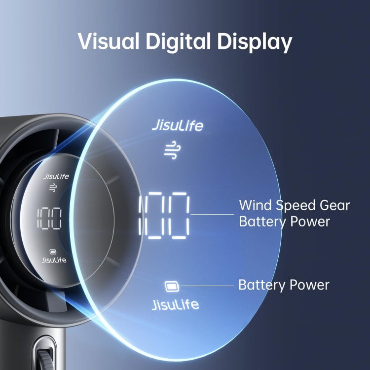 JisuLife FA53 Pro 1 Ventoinha Pequena Portátil de Mão com Refrigeração Potente e Alta Velocidade, Ventoinha de Secretária USB Recarregável