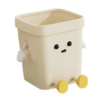 Lixeira Quadrada Fofa para Casa, Sala e Casa de Banho, Contentor de Lixo, 7L em Pé Branco, 12L em Pé Branco, 16L em Pé Branco, 7L em Pé Castanho, 12L em Pé Castanho, 16L em Pé Castanho, 7L Sentado Branco, 12L Sentado Branco, 16L Sentado Branco