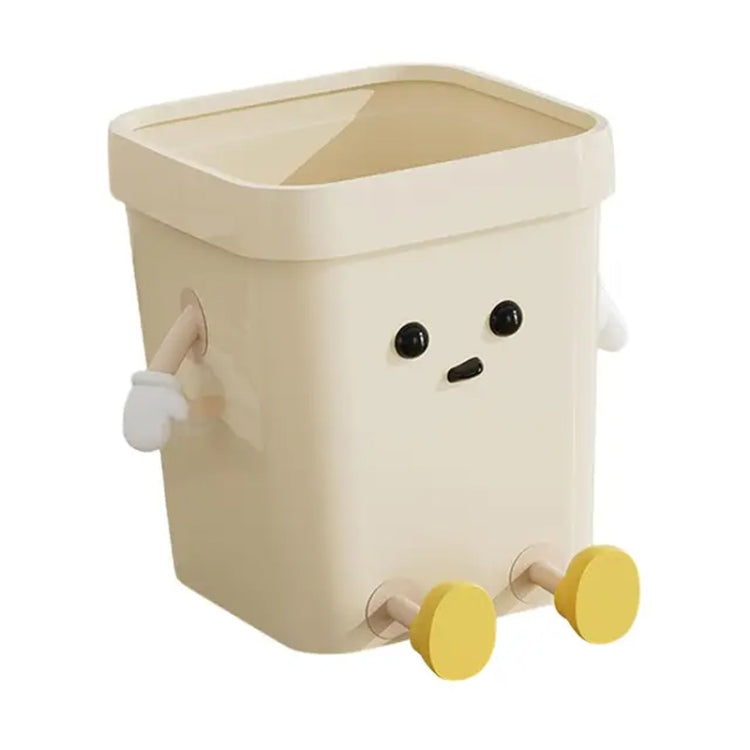 Lixeira Quadrada Fofa para Casa, Sala e Casa de Banho, Contentor de Lixo, 7L em Pé Branco, 12L em Pé Branco, 16L em Pé Branco, 7L em Pé Castanho, 12L em Pé Castanho, 16L em Pé Castanho, 7L Sentado Branco, 12L Sentado Branco, 16L Sentado Branco
