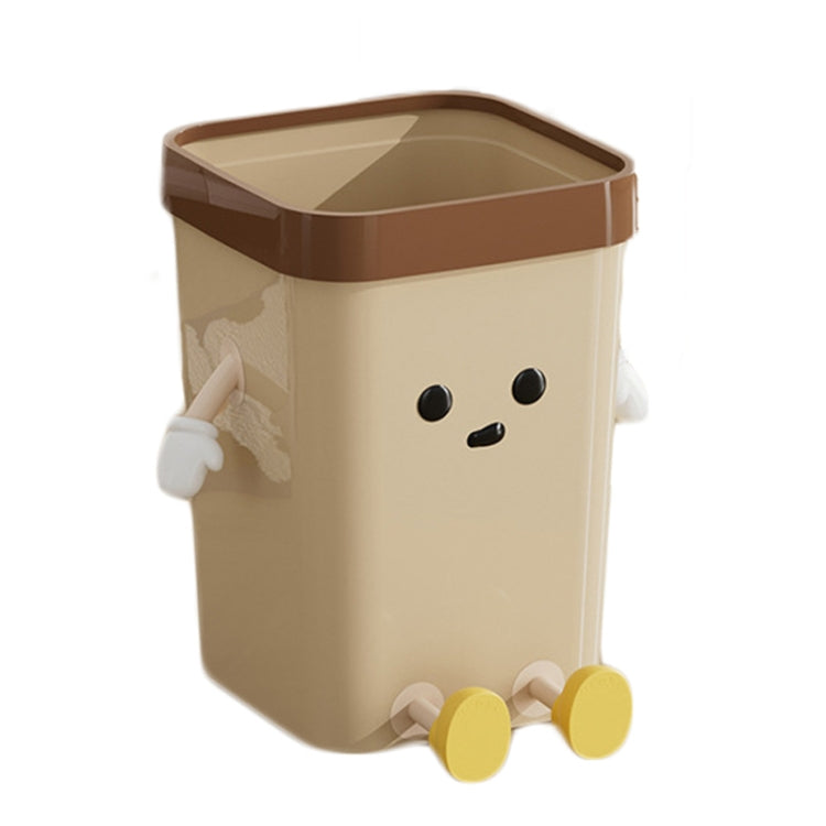 Lixeira Quadrada Fofa para Casa, Sala e Casa de Banho, Contentor de Lixo, 7L em Pé Branco, 12L em Pé Branco, 16L em Pé Branco, 7L em Pé Castanho, 12L em Pé Castanho, 16L em Pé Castanho, 7L Sentado Branco, 12L Sentado Branco, 16L Sentado Branco