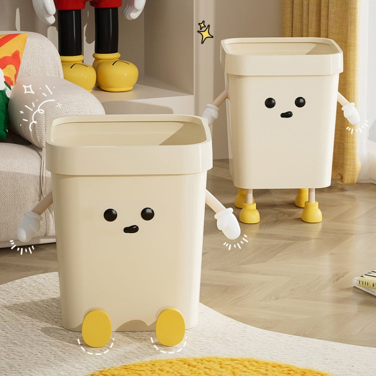 Lixeira Quadrada Fofa para Casa, Sala e Casa de Banho, Contentor de Lixo, 7L em Pé Branco, 12L em Pé Branco, 16L em Pé Branco, 7L em Pé Castanho, 12L em Pé Castanho, 16L em Pé Castanho, 7L Sentado Branco, 12L Sentado Branco, 16L Sentado Branco