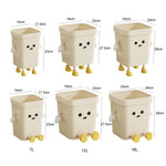 Lixeira Quadrada Fofa para Casa, Sala e Casa de Banho, Contentor de Lixo, 7L em Pé Branco, 12L em Pé Branco, 16L em Pé Branco, 7L em Pé Castanho, 12L em Pé Castanho, 16L em Pé Castanho, 7L Sentado Branco, 12L Sentado Branco, 16L Sentado Branco