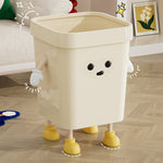 Lixeira Quadrada Fofa para Casa, Sala e Casa de Banho, Contentor de Lixo, 7L em Pé Branco, 12L em Pé Branco, 16L em Pé Branco, 7L em Pé Castanho, 12L em Pé Castanho, 16L em Pé Castanho, 7L Sentado Branco, 12L Sentado Branco, 16L Sentado Branco