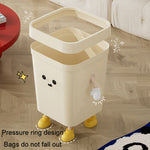 Lixeira Quadrada Fofa para Casa, Sala e Casa de Banho, Contentor de Lixo, 7L em Pé Branco, 12L em Pé Branco, 16L em Pé Branco, 7L em Pé Castanho, 12L em Pé Castanho, 16L em Pé Castanho, 7L Sentado Branco, 12L Sentado Branco, 16L Sentado Branco