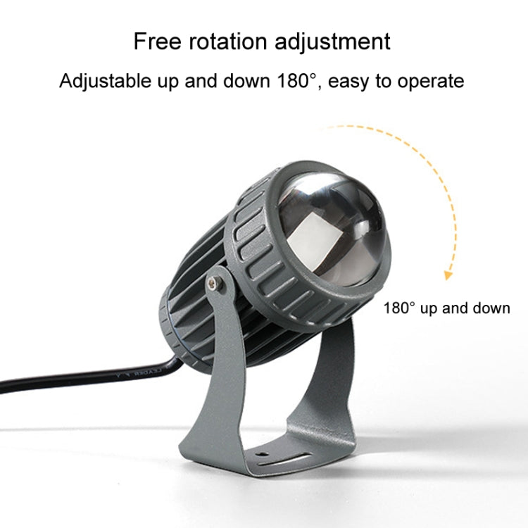 Projetor LED de 10W com Feixe Único, Iluminação Exterior Impermeável para Pilar e Parede, Lâmpada de Paisagem com Comando, Escolha 1 de 3 Cores, Escolha 1 de 5 Cores