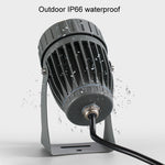 Projetor LED de 10W com Feixe Único, Iluminação Exterior Impermeável para Pilar e Parede, Lâmpada de Paisagem com Comando, Escolha 1 de 3 Cores, Escolha 1 de 5 Cores
