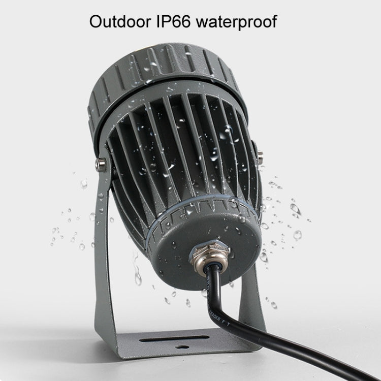 Projetor LED de 10W com Feixe Único, Iluminação Exterior Impermeável para Pilar e Parede, Lâmpada de Paisagem com Comando, Escolha 1 de 3 Cores, Escolha 1 de 5 Cores
