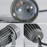 Projetor LED de 10W com Feixe Único, Iluminação Exterior Impermeável para Pilar e Parede, Lâmpada de Paisagem com Comando, Escolha 1 de 3 Cores, Escolha 1 de 5 Cores