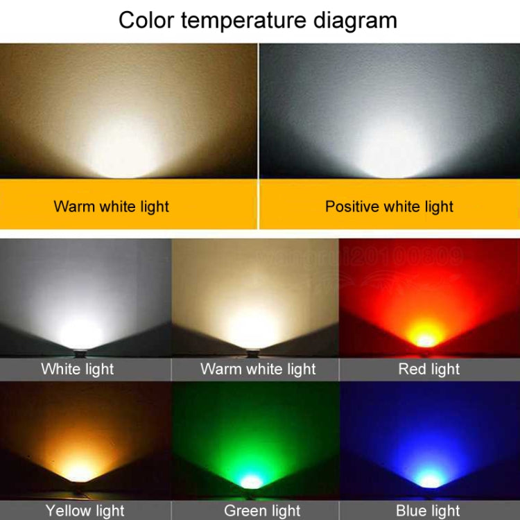 Projetor LED COB Impermeável para Exterior, Luzes para Cartaz, Lâmpada de Jardim, 5W Luz Branca, 10W Luz Branca, 10W Luz Verde, 10W 7 Cores, 20W Luz Branca, 20W Luz Verde, 20W 7 Cores, 30W Luz Branca, 30W Luz Verde, 30W 7 Cores, 50W Luz Branca...