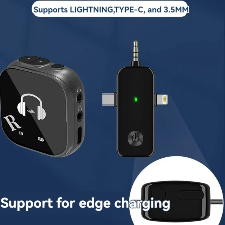 Sistema de Monitor In-ear Sem Fios 5.8G Suporta Monitorização com Auscultadores Duplos, Um para Dois, Um para Quatro